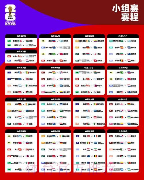 2026世界杯赛程今日完整安排直播平台 2026世界杯赛程今日完整安排直播平台
